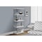 Monarch Specialties Bookshelf, Bookcase, Etagere, 5 Tier, 60"H, Office, Bedroom, Tempered Glass, Glossy White, Clear I 3289 - alternate 1